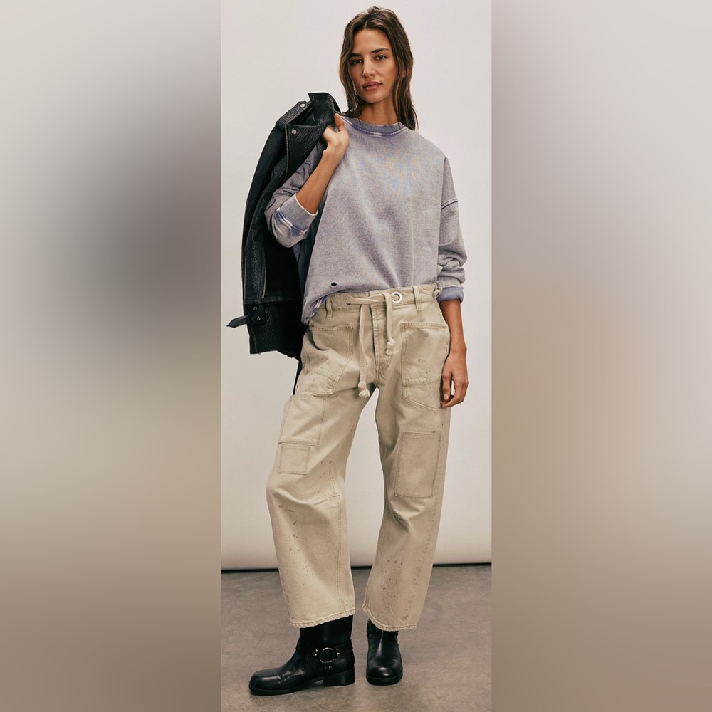 We The Free Moxie Pull-On Barrel Jeans in Jetty